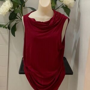 Cabi Elegant Red Sleeveless Top